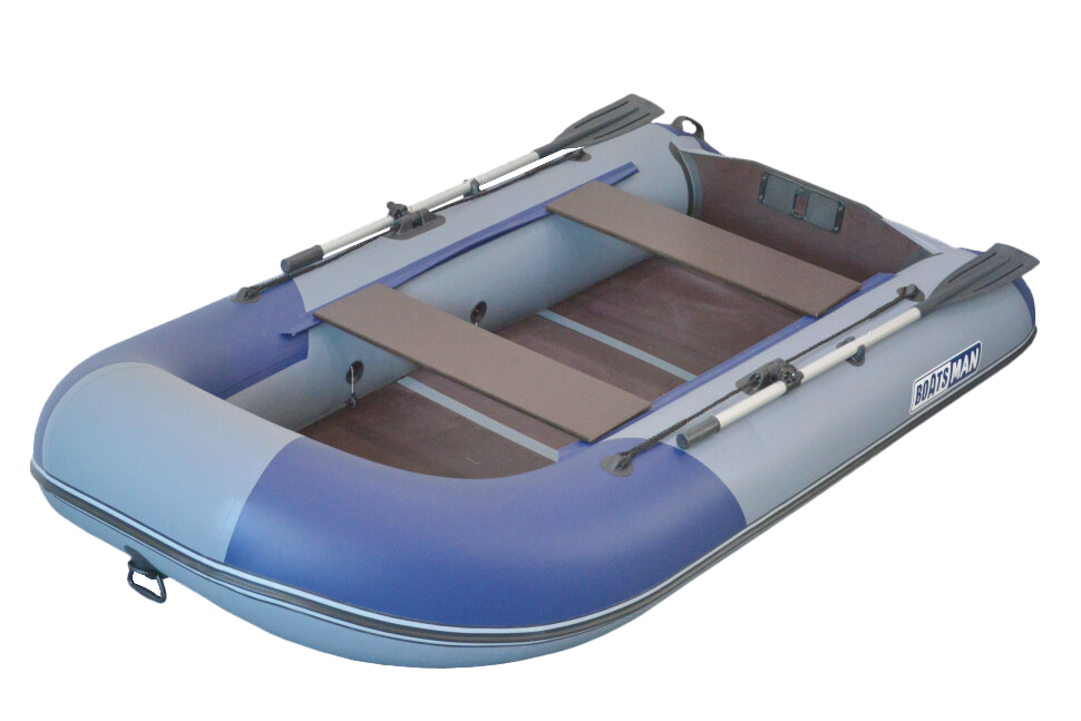 Лодка Boatsman BT280 надувная серо-синий - фото 1