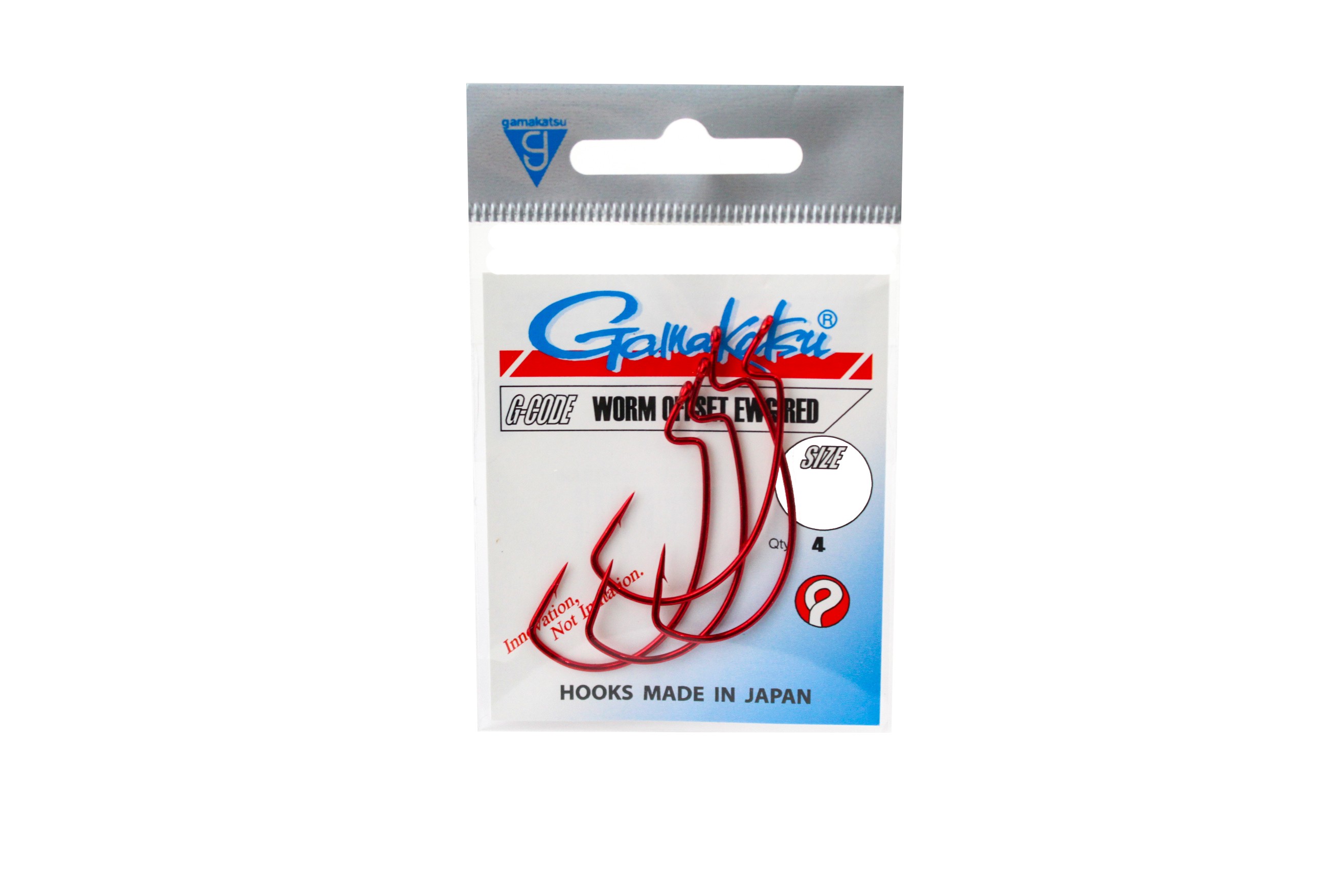 Крючок Gamakatsu Worm offset EWG red №4 - фото 1