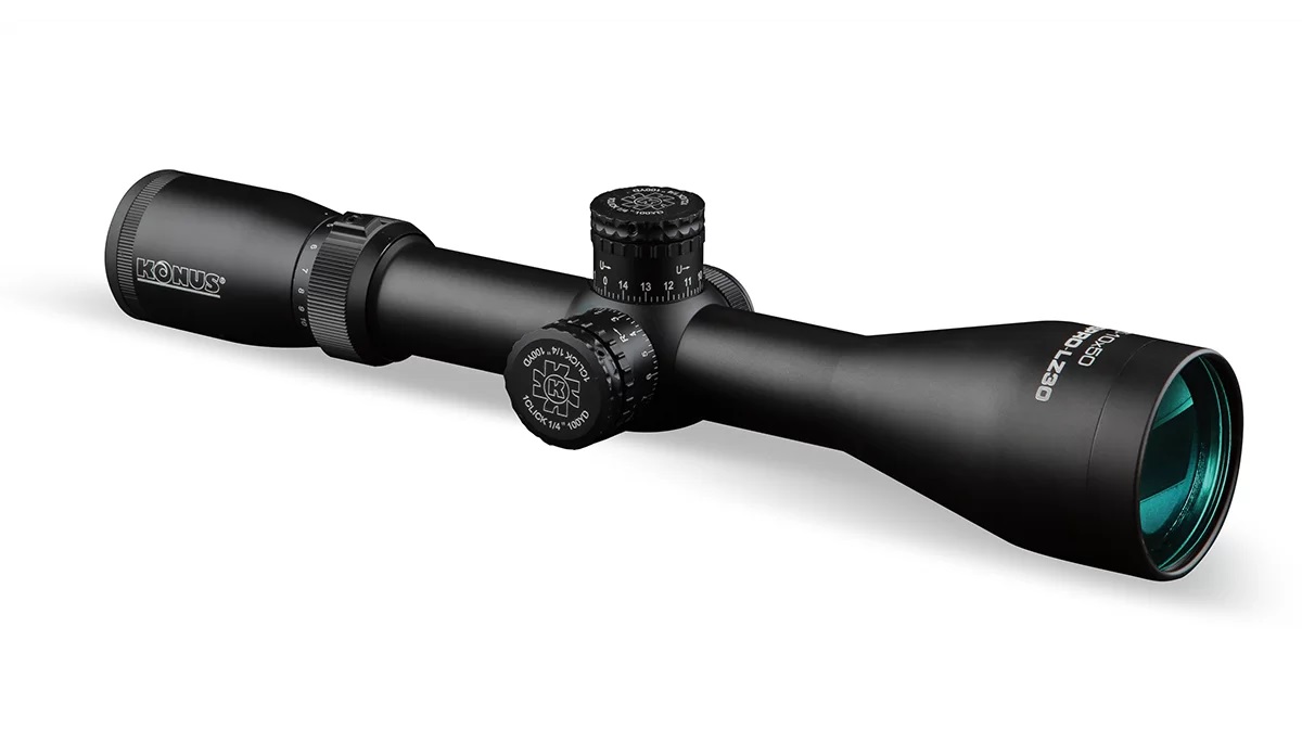 Прицел Konus pro LZ-30 3-12x56 30мм 30-30 красная/голубая 1/4 МОА - фото 1