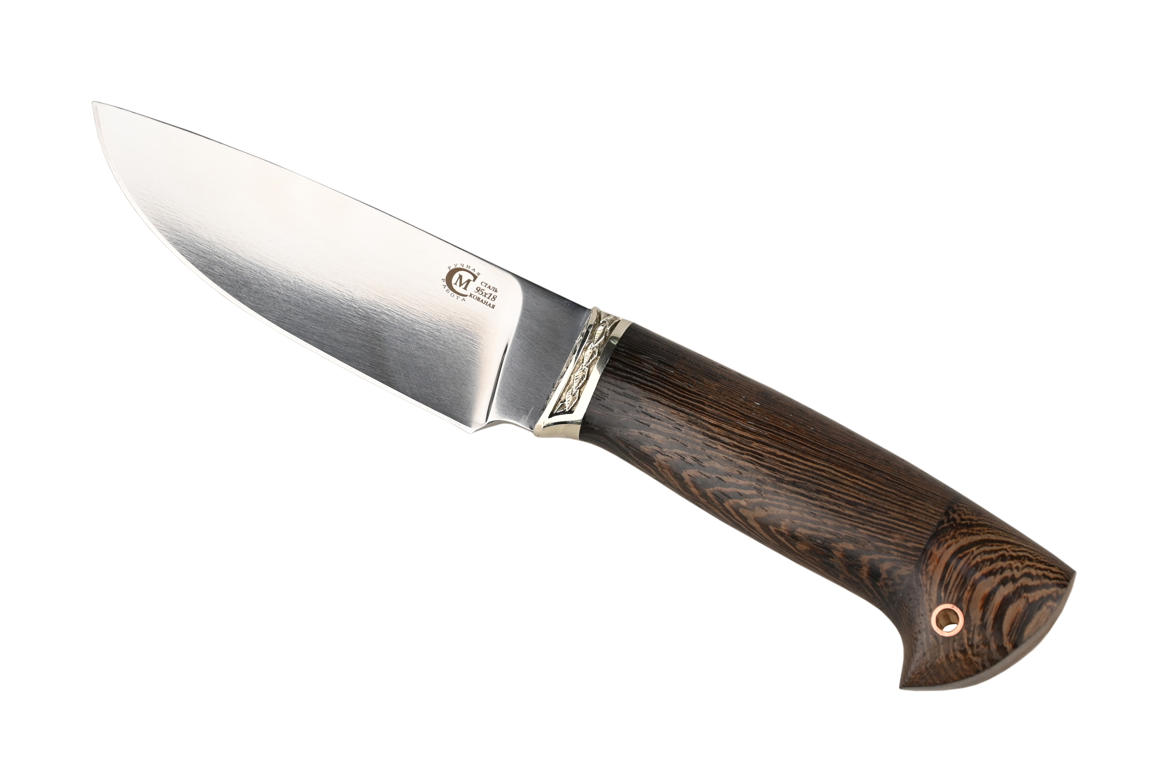Нож ИП Семин Сокол кованая сталь 95х18 венге литье