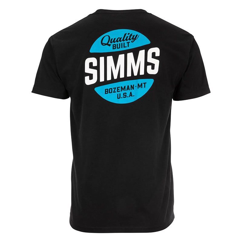 Футболка Simms Quality Built Pocket T- Black  - фото 1