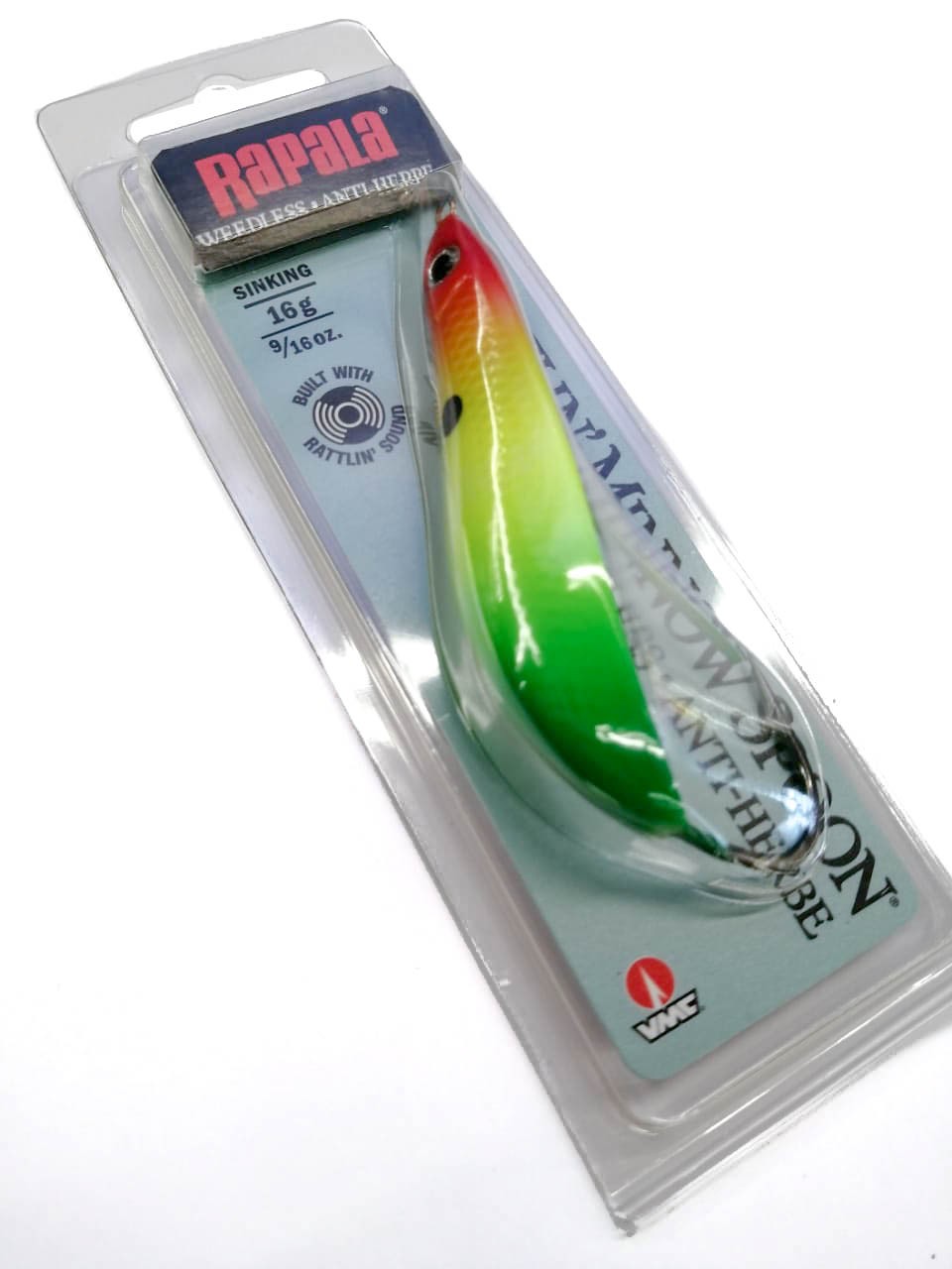 Блесна Rapala Rattlin Minnow spoon RMSR08-RYGR - фото 1