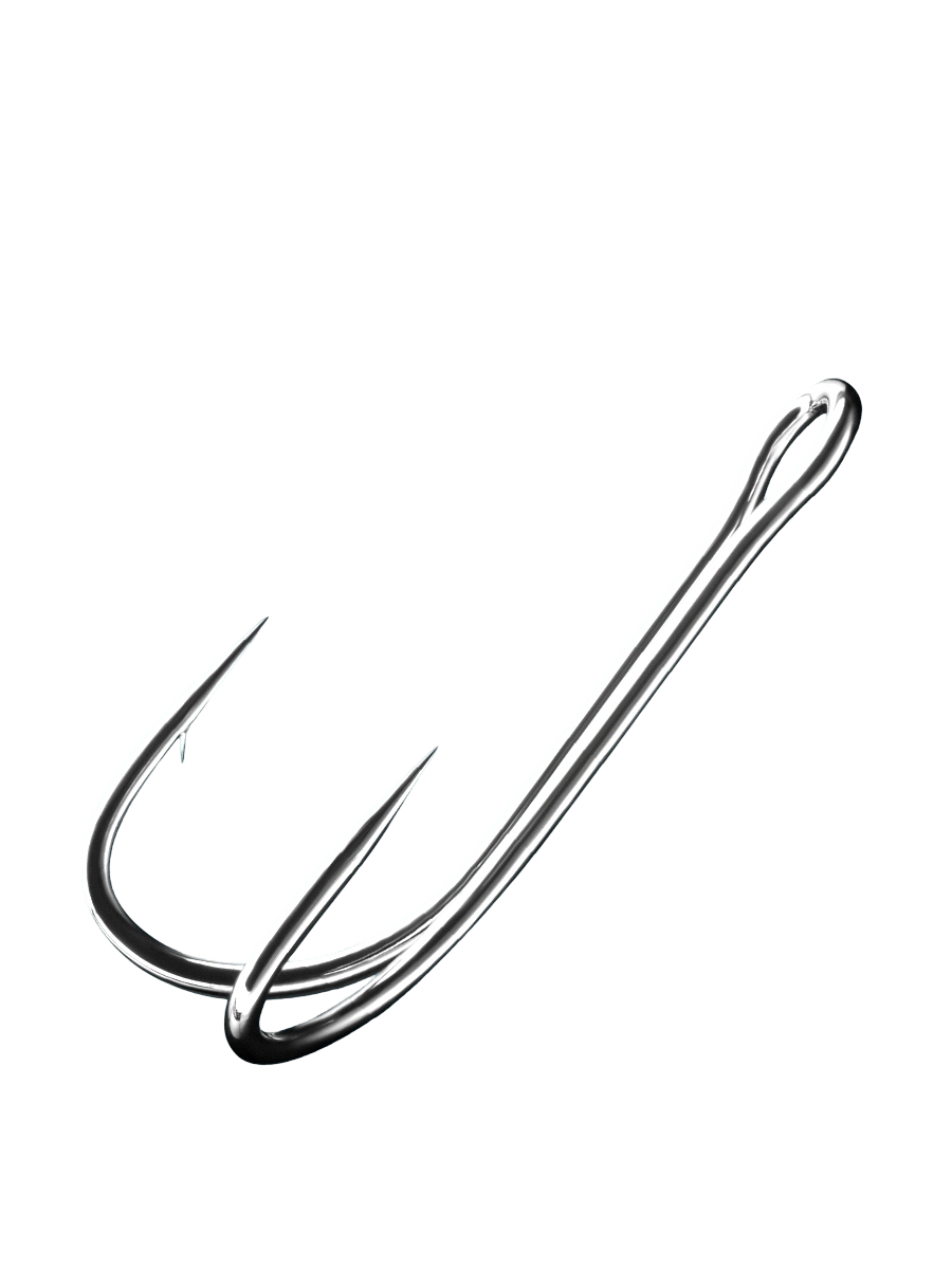 Крючки Sprut Kiba SD-36 NK №4 Double Round Bend Hook Nickel уп.5шт - фото 1