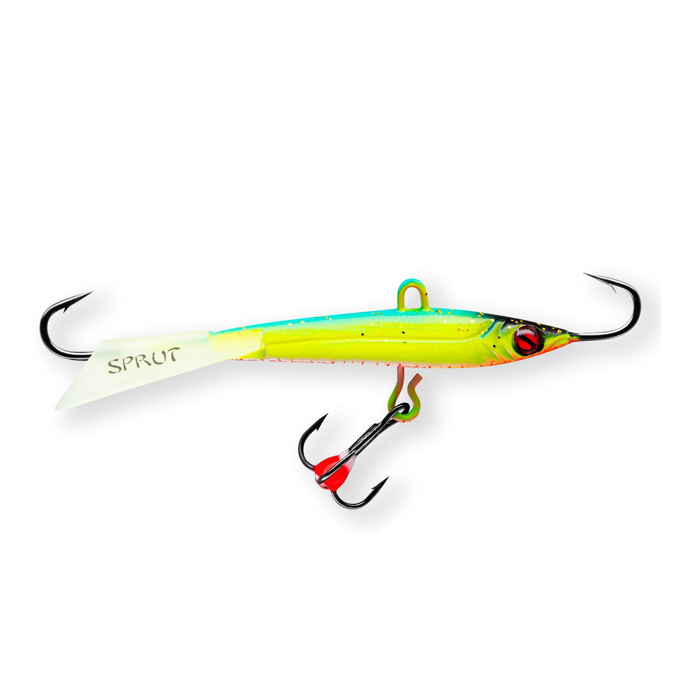 Балансир Sprut Hiko №7 18гр 70мм LB-UV + доп тройник с фосфорной каплей - фото 1