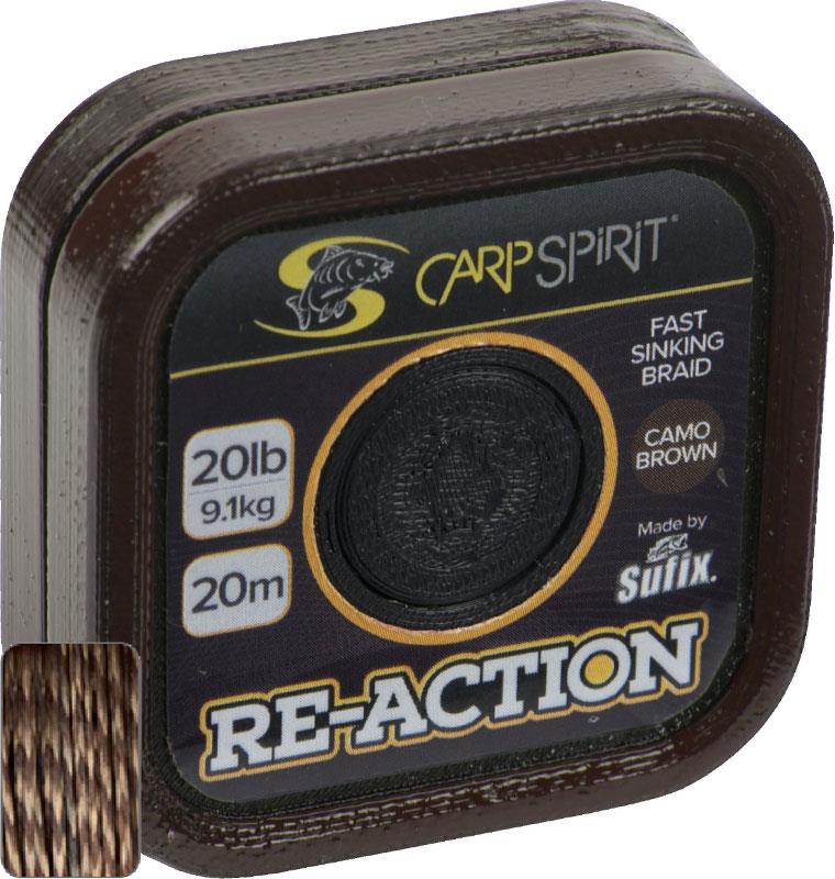 Поводковый материал Carp Spirit Re-Action 20м 20lb 9,1кг коричневый