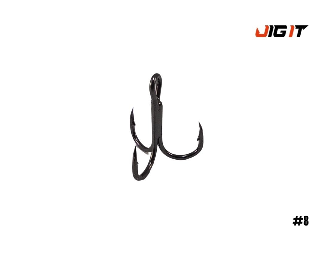 МП Тройник JIG IT Round bend treble hooks, 7 шт/уп. №8 - фото 1