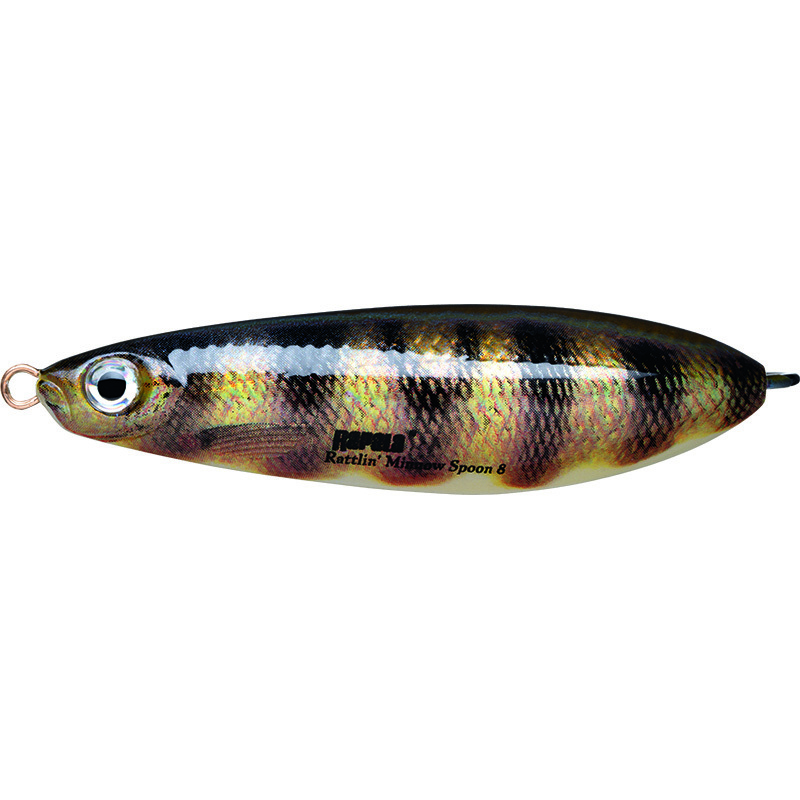 Блесна Rapala Rattlin' Minnow Spoon 08 PEL 8см 16гр незацепляйка - фото 1