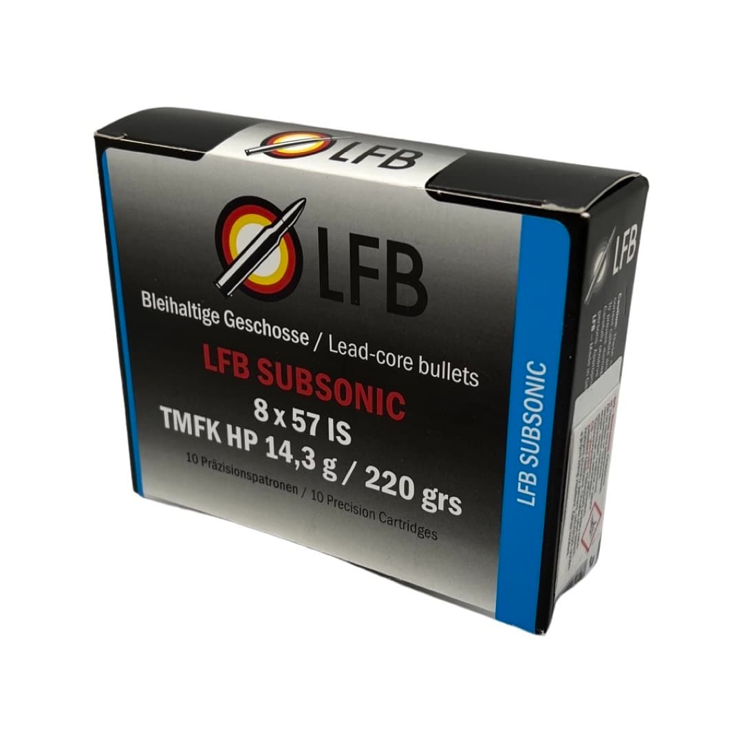 Патрон 8x57 LFB IS Subsonic TMFK HP 14,3 гр - фото 1