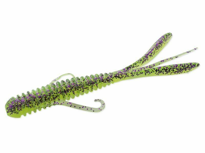 Приманка Keitech виброхвост Hog Impact 3,5" Purple Chartreuse BA-Edition - фото 1