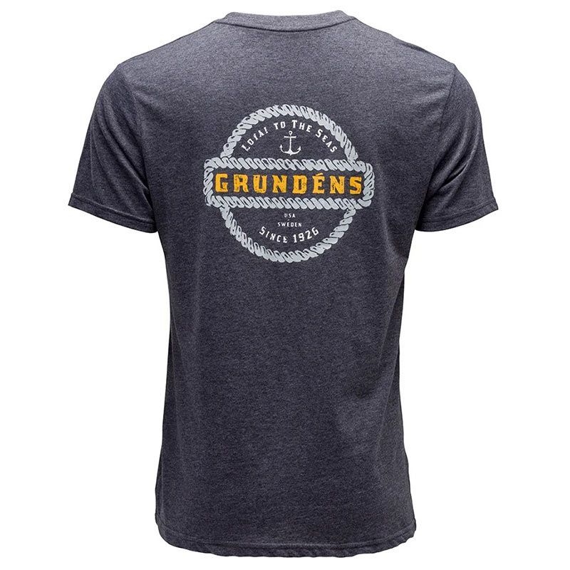 Футболка Grundens Rope Knot SS T-Shirt Heather Charcoal  - фото 1