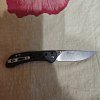 Нож Sanrenmu 9165-KB складной сталь 12C27 Brush black carbon fiber overlay G10: отзывы