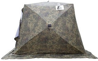 Палатка Стэк Куб-4Т трехслойная камуфляж - фото 2