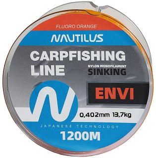 Леска Nautilus Envi orange 1200м 0,402мм 13,7кг - фото 1