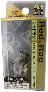 Воблер Pontoon 21 Red Rag 36F-SSR 36мм 5,7гр 0,0м-0,05м №852