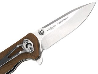 Нож Sanrenmu 7089SUX-PO-T3 складной сталь 12C27 Matte mirror desert PA66 GF - фото 3
