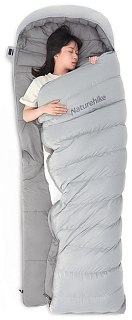 Спальник Naturehike RM40 Утиный пух серый р.L - фото 5