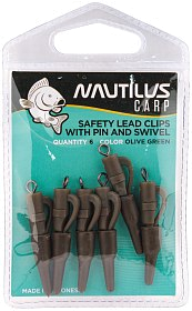 Клипса безопасная Nautilus Safety lead clips with pin and swivel