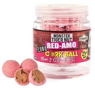 Бойлы Dynamite Baits Pink red amo fluro cork ball 15мм