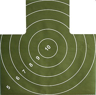 Мишень Remington №4  для пристрелки пистолета грудная 1/500