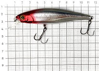 Воблер Jackall Squad Minnow 95 hl silver red head - фото 2