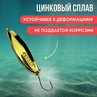 Блесна Riverzone Predator 3,5гр 51мм gold - фото 2
