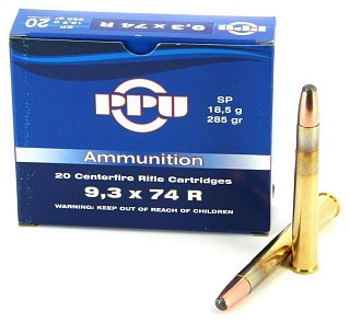 Патрон 9,3x74R PPU SP 18,5г