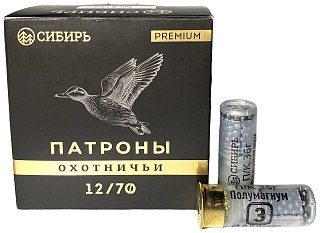 Патрон 12х70 Сибирь Premium 3 36г - фото 1