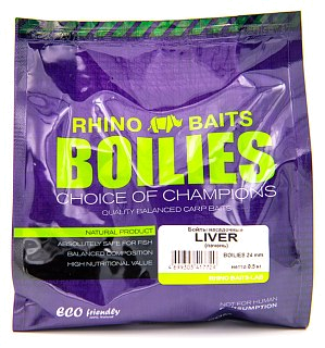 Бойлы Rhino Baits насадочные Liver печень 24мм 500гр - фото 1