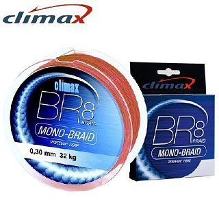 Шнур Climax BR8 Mono braid 135м 0,15мм 10,5кг красный
