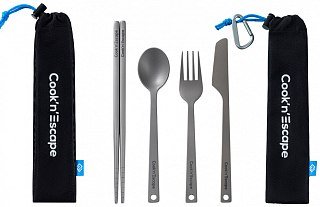 Набор стол приборов Cook'N'Escape Titanium Cutlery 4 персоны - фото 1