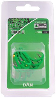 Крючки DAM Madcat A-static treable 6X №2/0 4шт