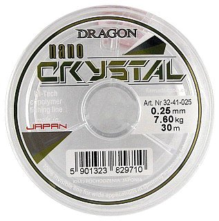 Леска Dragon Nano Crystal прозрачная 30м 0.25мм 7.60кг
