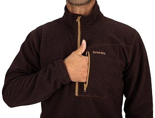 Пуловер Simms Rivershed Quarter Zip 20 Mahogany  - фото 7