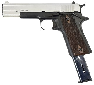 Пистолет Курс-С Colt 1911 СО 10х24 хром охолощенный - фото 5