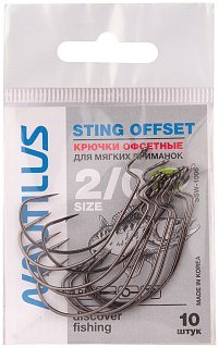 Крючок Nautilus Sting offset SSW1006 №2/0 уп 10шт