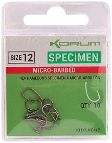 Крючки Korum Xpert Specimen Micro Barbed Hooks №12