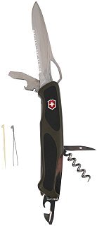 Нож Victorinox RangerGrip 179 130мм 12 функций черно-зеленый - фото 1