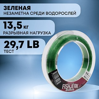 Леска Riverzone FishJerk 150м 0,6мм 29,7lb green - фото 3