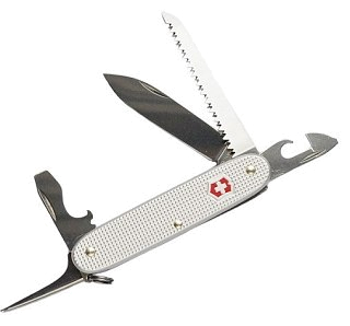 Нож Victorinox Farmer Alox 93мм 9 функций серебристый - фото 2
