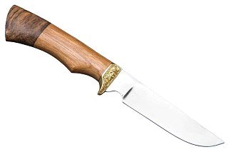 Нож ИП Семин Пластун сталь  65х13 литье  рукоять ценные породы дерева гравировка - фото 4