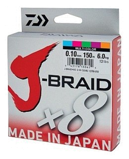 Шнур Daiwa J-Braid X8 0,20мм 150м multicolor - фото 2
