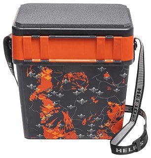 Ящик зимний Helios Shark 19л оранжевый - фото 2