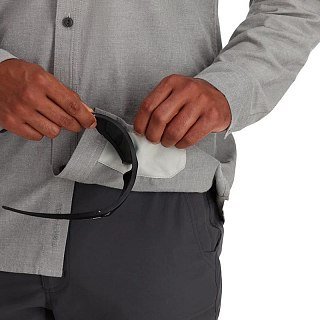 Рубашка Simms Cutbank Chambray LS Cinder Chambray  - фото 5