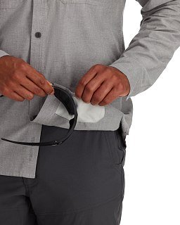 Рубашка Simms Cutbank Chambray LS Cinder Chambray  - фото 5