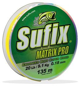 Шнур Sufix Matrix pro chartreuse 135м 0,18мм 