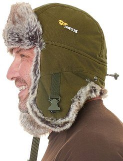 Шапка-ушанка Pride Тайга с флисом хаки - фото 2