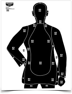 Мишень Birchwood casey Eze-scorer силуэт человека 89*114см бумажная