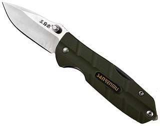 Нож Sanrenmu 7092SUX-PP-T4 складной сталь 12C27 Matte mirror green PA66 GF - фото 4