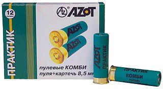 Патрон 12х76 Азот картечь 6,2 Магнум
