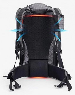 Рюкзак Naturehike Rock hiking dyneema fabric black 60+5л - фото 4